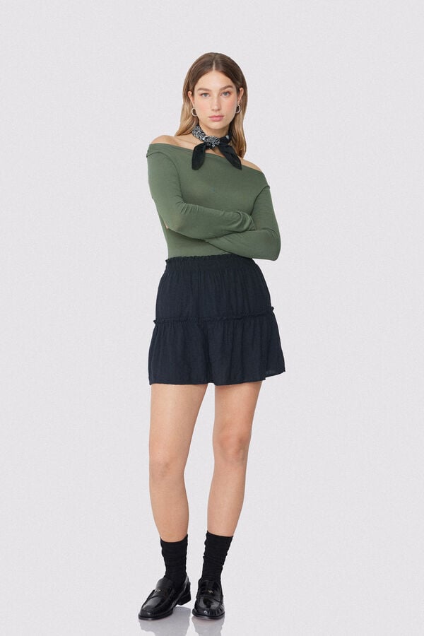 Tezenis Camiseta De Manga Larga Con Cuello Barco De Viscosa