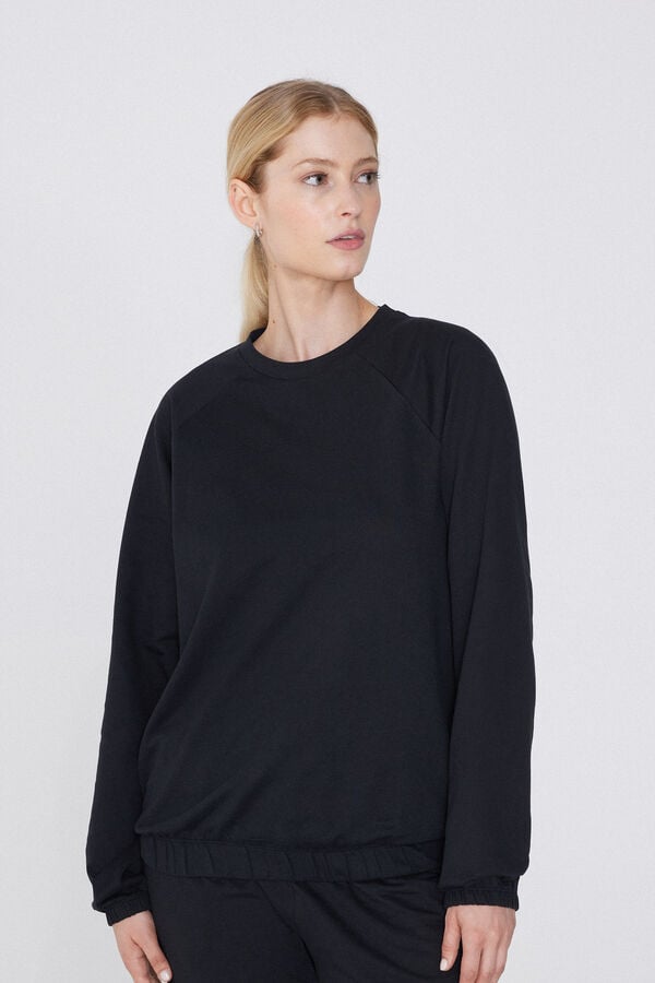 Tezenis Camiseta de Manga Larga con Cuello Redondo y Puños