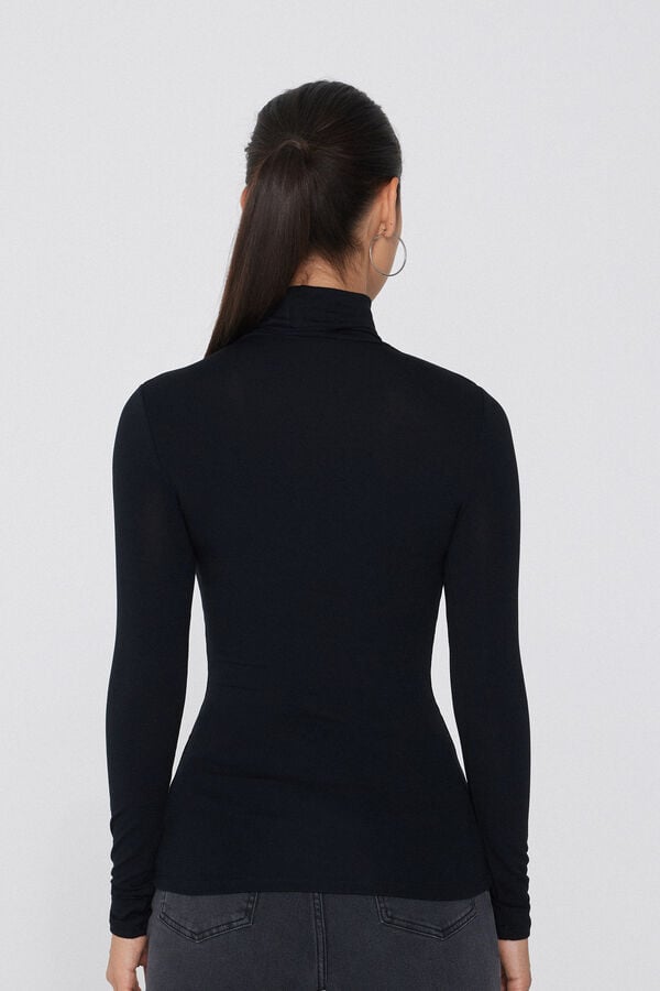 Tezenis Camiseta De Manga Larga De Viscosa Con Cuello Alto