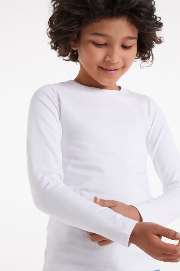 Tezenis Camiseta De Manga Larga Térmica En Algodón Unisex De Niños