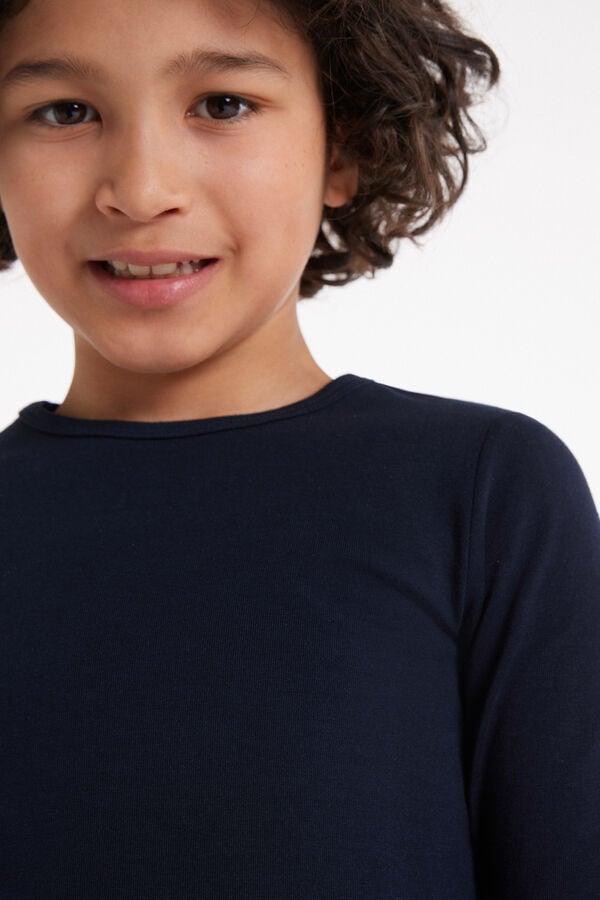 Tezenis Camiseta De Manga Larga Térmica En Algodón Unisex De Niños