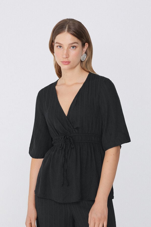 Tezenis Camiseta de Media Manga con Tela con Efecto 3D