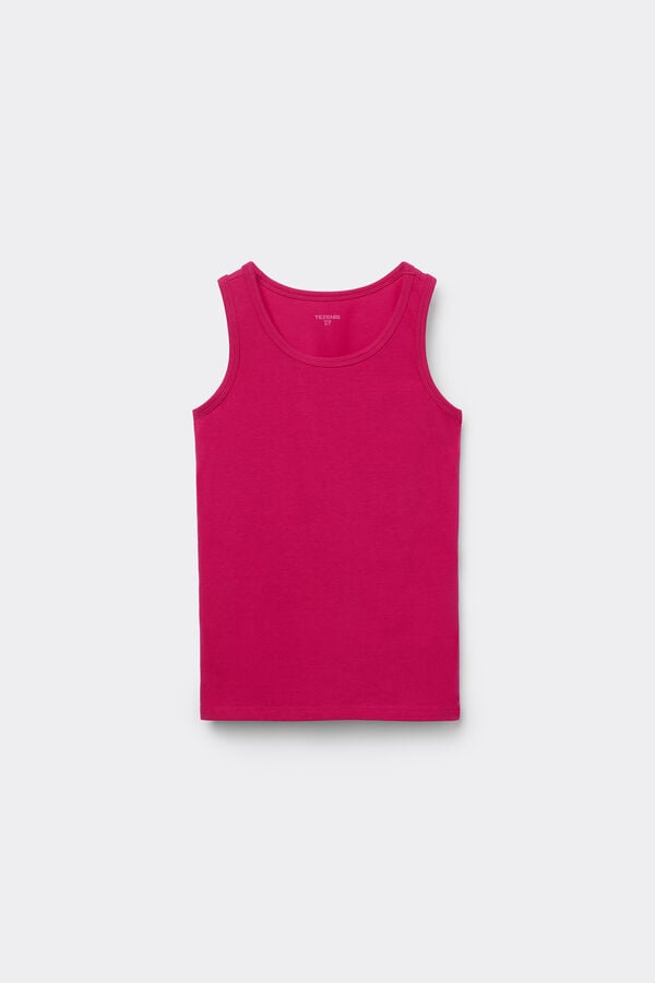 Tezenis Camiseta de tirantes anchos básica de algodón para niños unisex