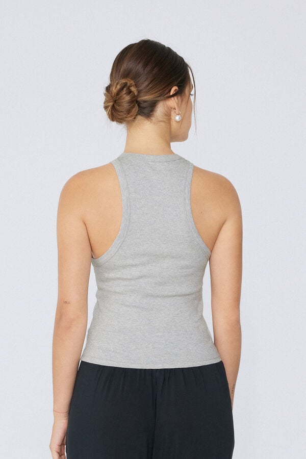 Tezenis Camiseta De Tirantes Anchos Con Escote Halter Y Strass