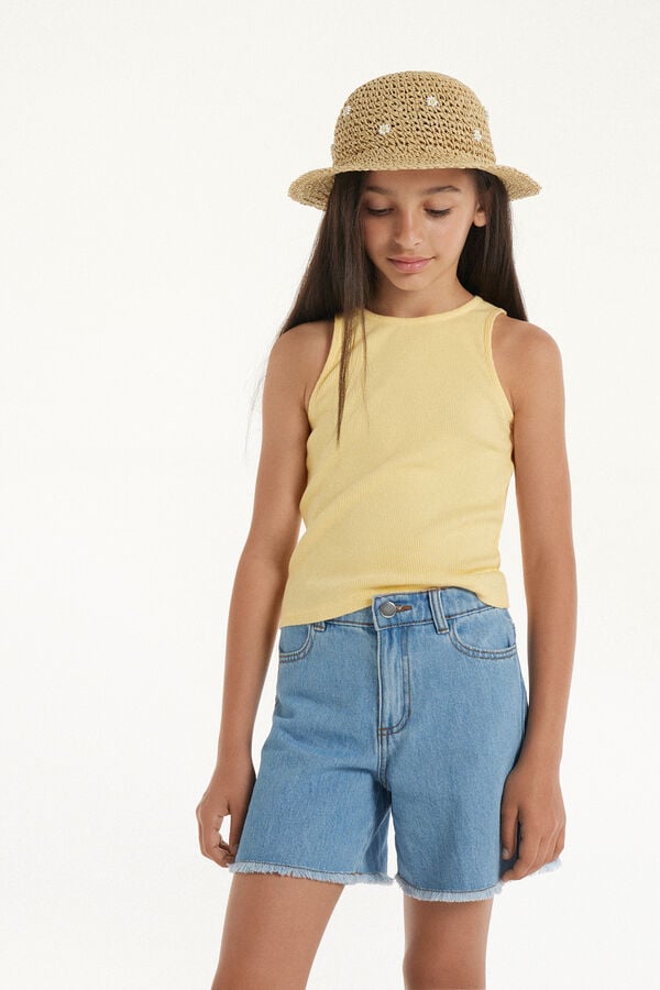 Tezenis Camiseta De Tirantes Anchos De Canalé Para Niña