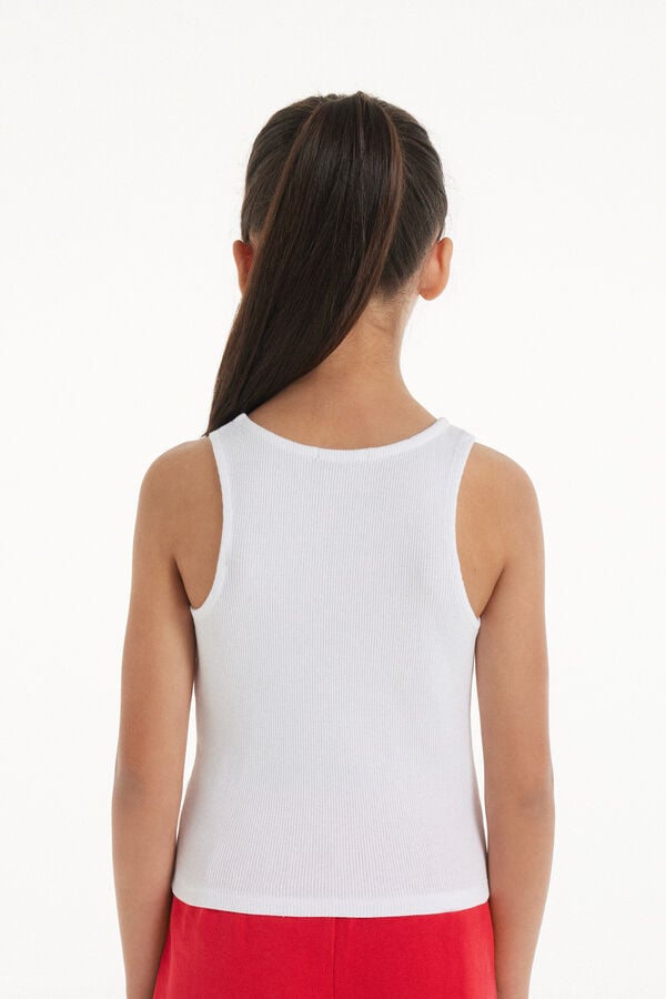 Tezenis Camiseta De Tirantes Anchos De Canalé Para Niña