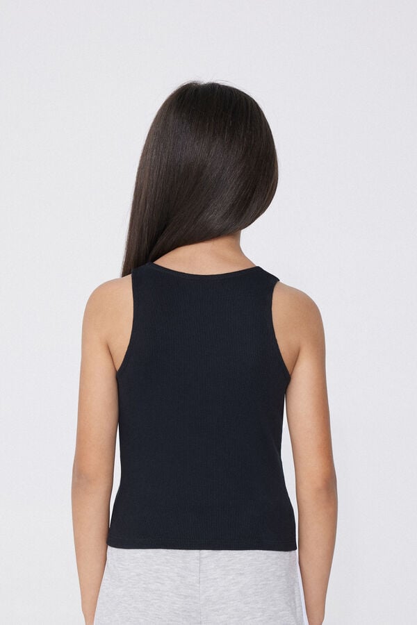 Tezenis Camiseta De Tirantes Anchos De Canalé Para Niña