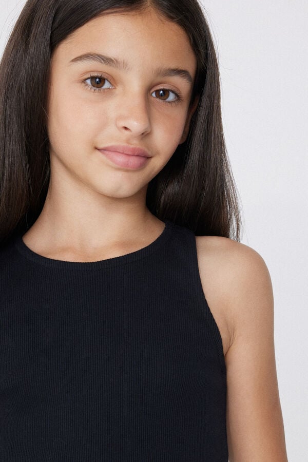 Tezenis Camiseta De Tirantes Anchos De Canalé Para Niña