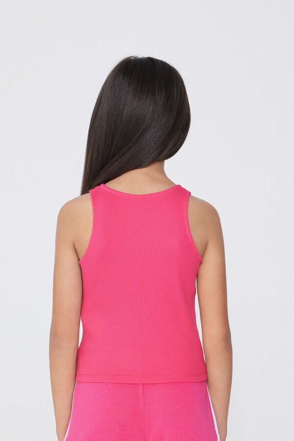 Tezenis Camiseta De Tirantes Anchos De Canalé Para Niña