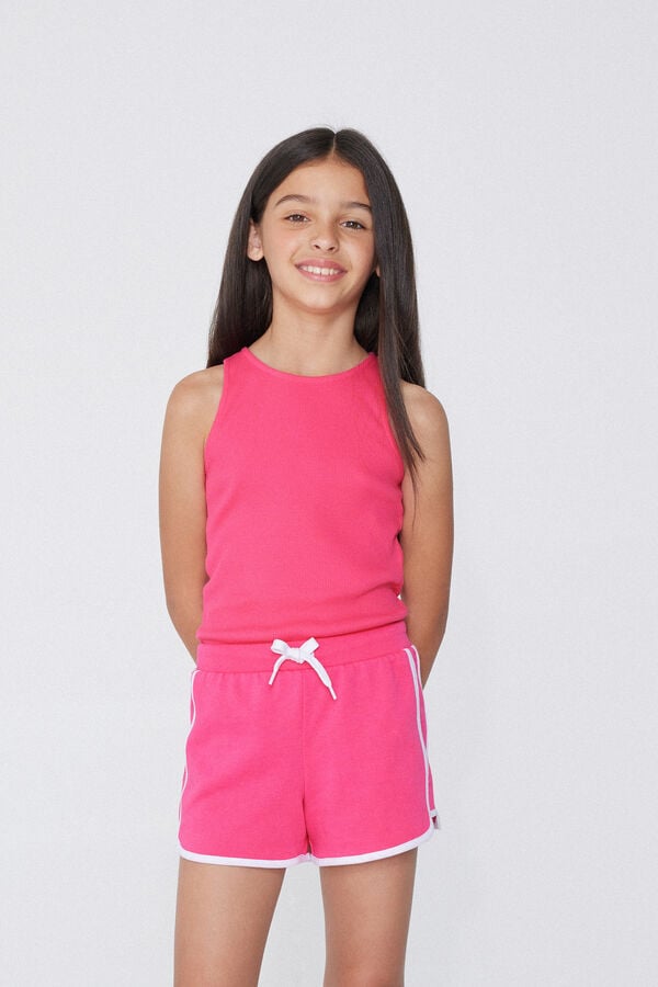 Tezenis Camiseta De Tirantes Anchos De Canalé Para Niña