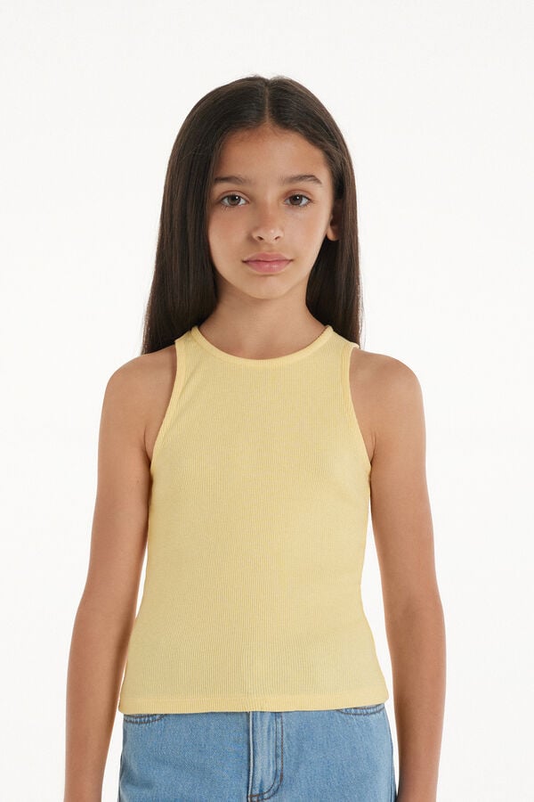 Tezenis Camiseta de Tirantes Anchos de Canalé para Niña