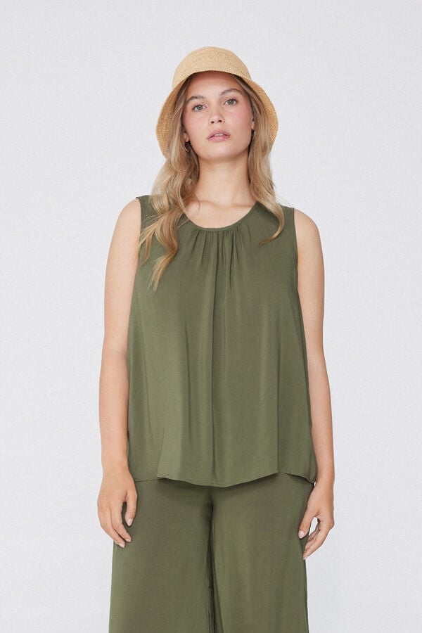 Tezenis Camiseta De Tirantes Anchos De Tela De Viscosa