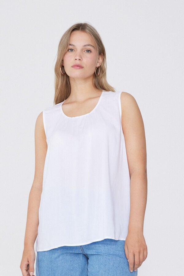 Tezenis Camiseta De Tirantes Anchos De Tela De Viscosa