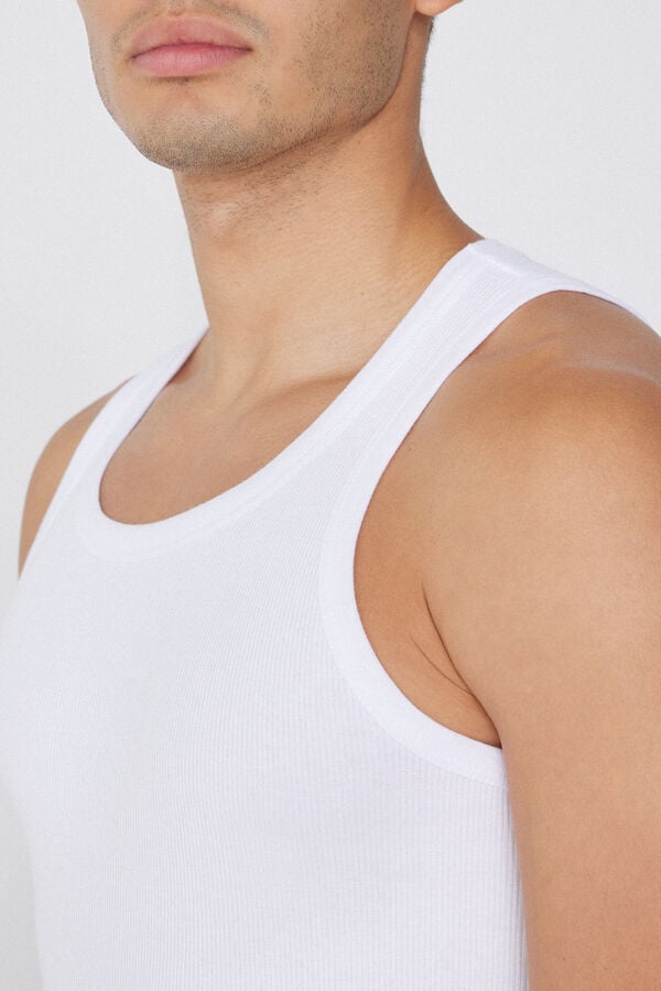 Tezenis Camiseta De Tirantes Canalé Tirantes Anchos Algodón Hombre