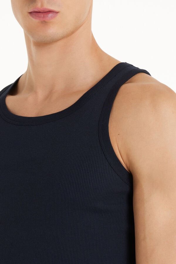 Tezenis Camiseta De Tirantes Canalé Tirantes Anchos Algodón Hombre