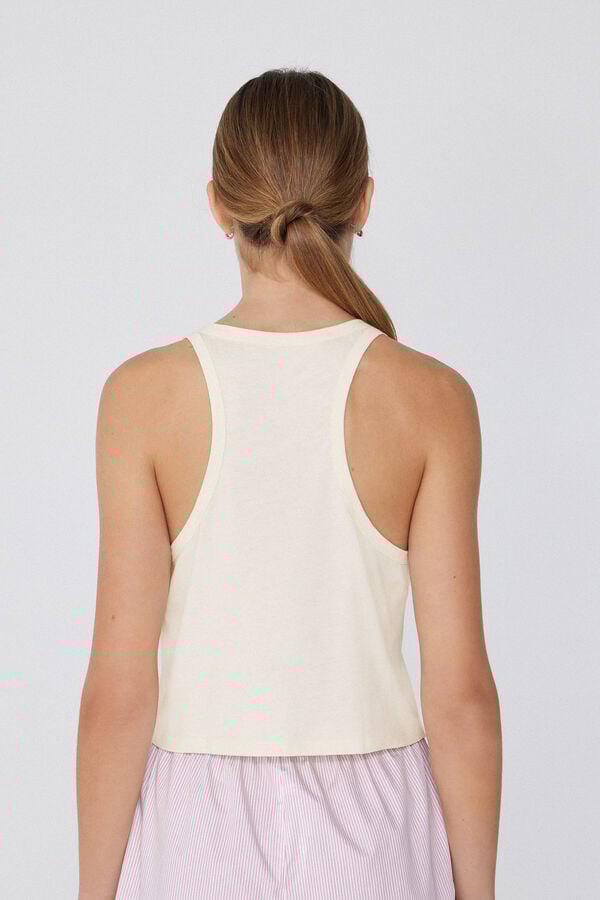 Tezenis Camiseta De Tirantes Corta De Algodón Con Tirante Ancho