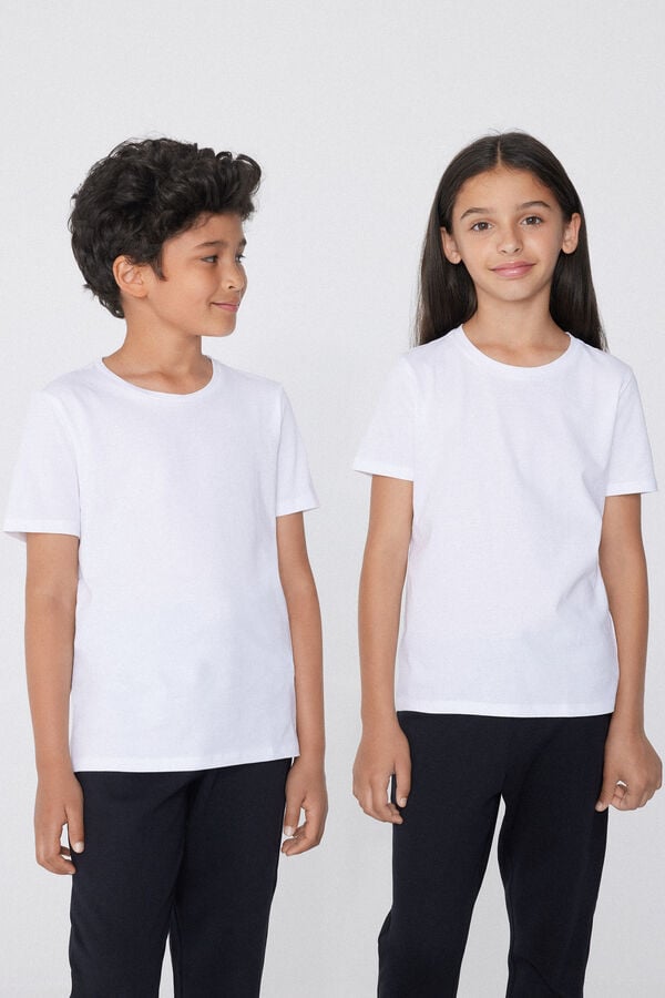Tezenis Camiseta Manga Corta 100% Algodón Para Niño Unisex