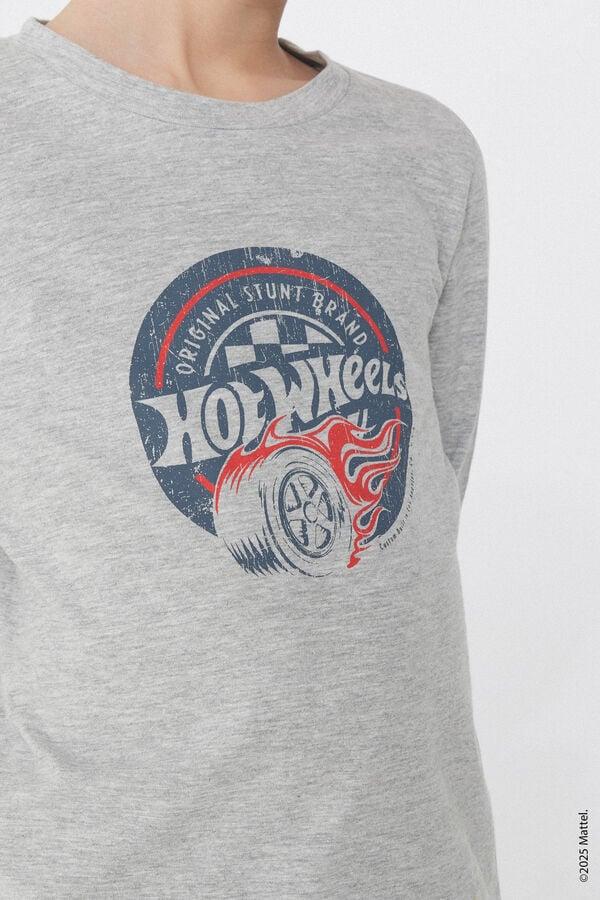 Tezenis Camiseta Manga Larga Algodón Con Estampado Hot Wheels Para Niño