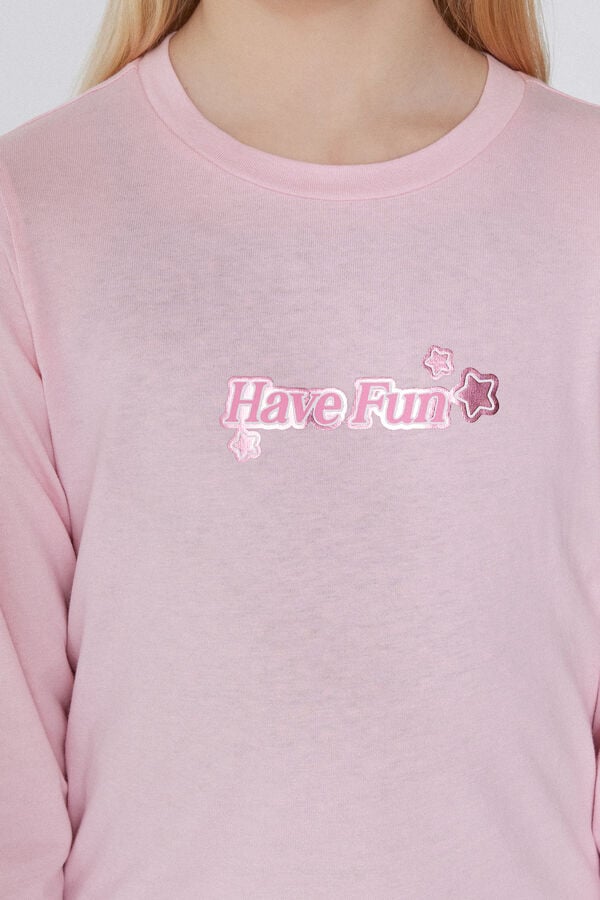 Tezenis Camiseta Manga Larga Algodón Con Estampado Para Niña