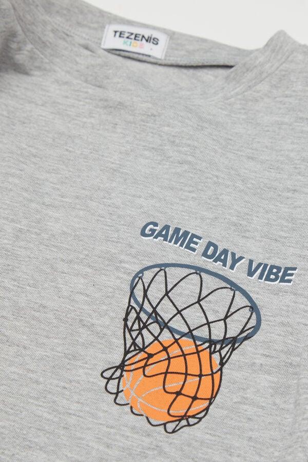 Tezenis Camiseta Manga Larga Algodón Con Estampado Para Niño