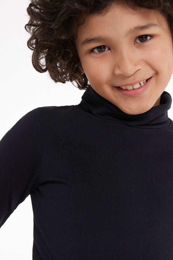 Tezenis Camiseta Térmica De Manga Larga Y Cuello Alto Para Niños