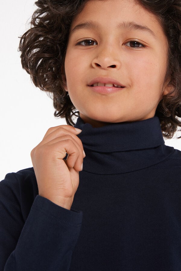 Tezenis Camiseta Térmica De Manga Larga Y Cuello Alto Para Niños