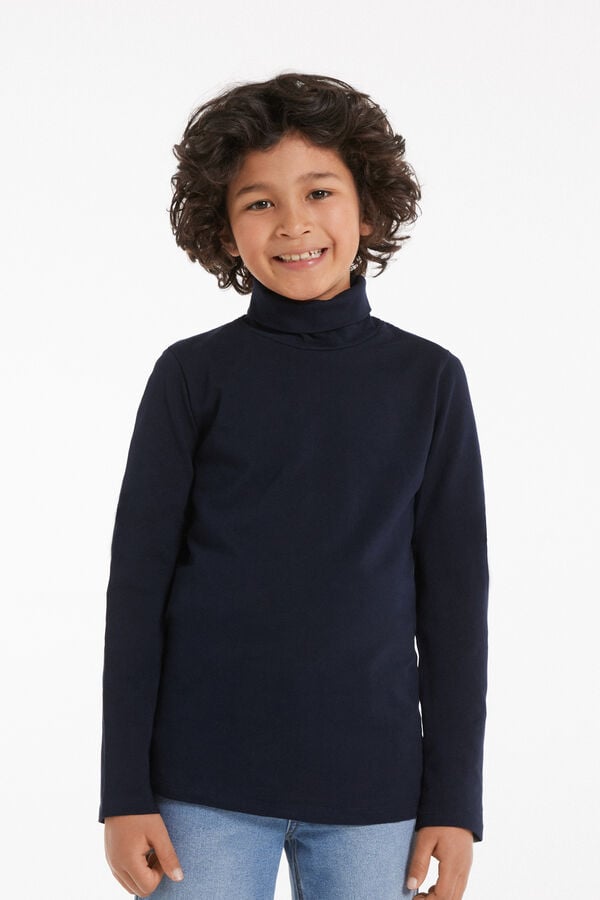 Tezenis Camiseta térmica de manga larga y cuello alto para niños