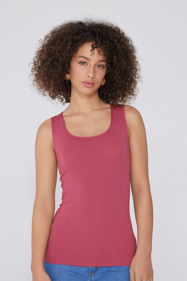 Tezenis Camiseta Tirantes Anchos Algodón Orgánico Escote Redondeado