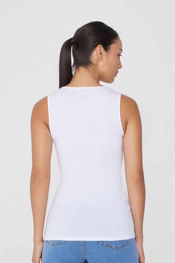 Tezenis Camiseta Tirantes Anchos Algodón Orgánico Escote Redondeado