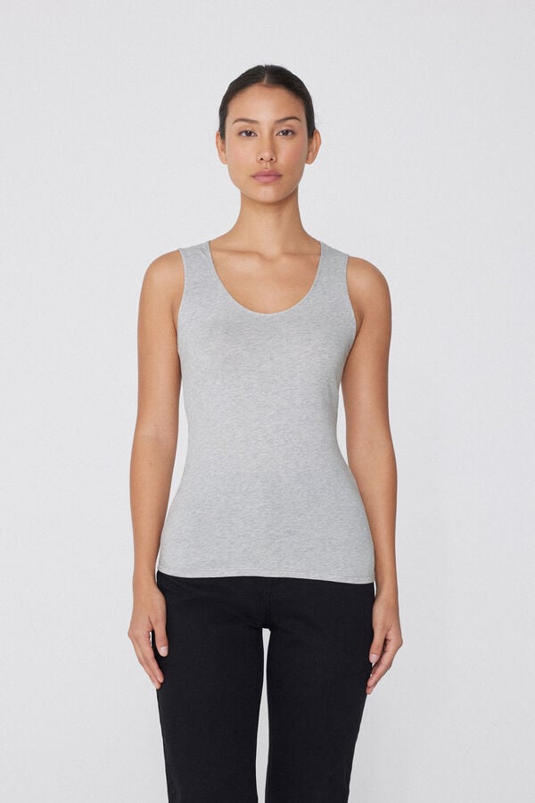 Tezenis Camiseta Tirantes Anchos Algodón Orgánico Escote Redondeado