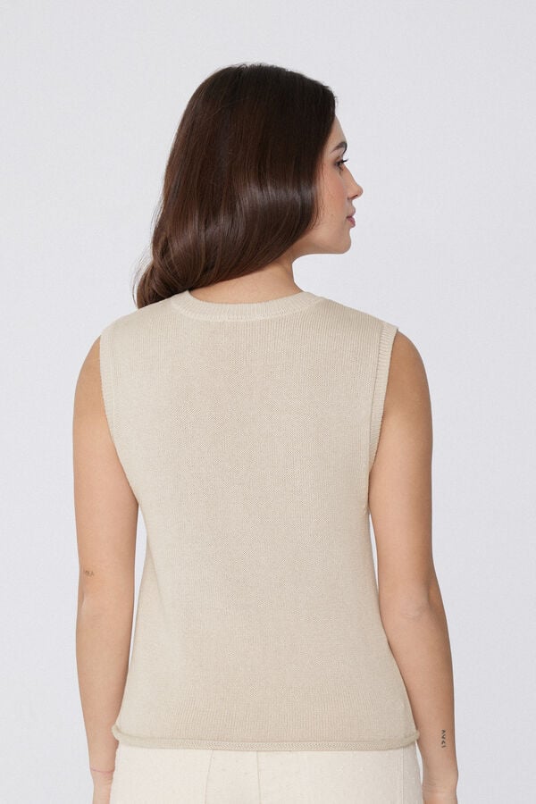 Tezenis Camiseta Tirantes Anchos Chaleco Algodón Calado