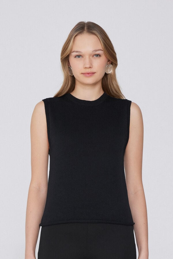 Tezenis Camiseta Tirantes Anchos Chaleco Algodón Calado