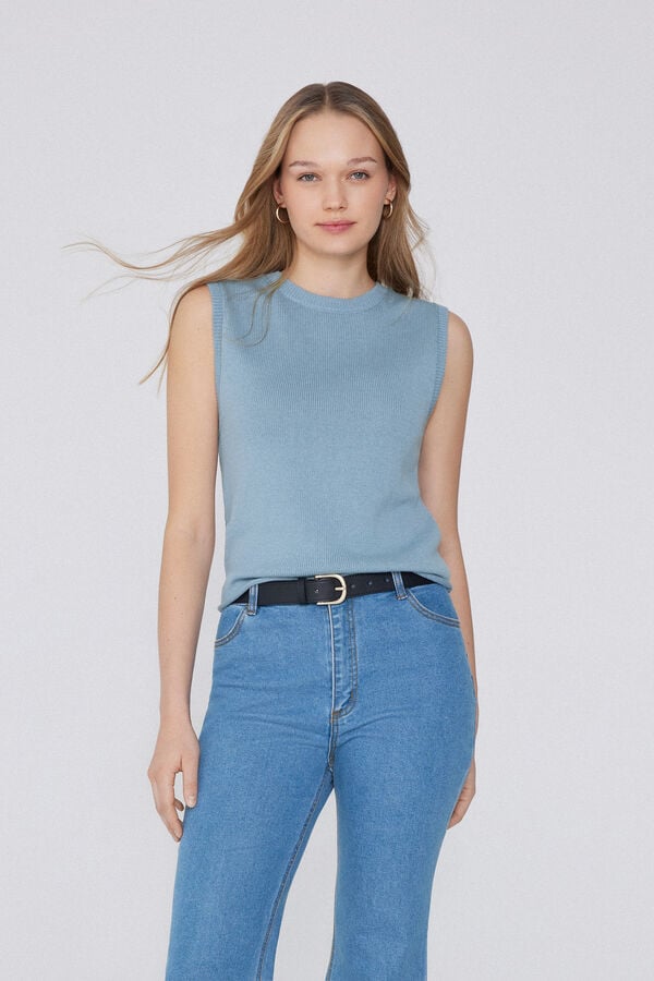 Tezenis Camiseta Tirantes Anchos Chaleco Algodón Calado