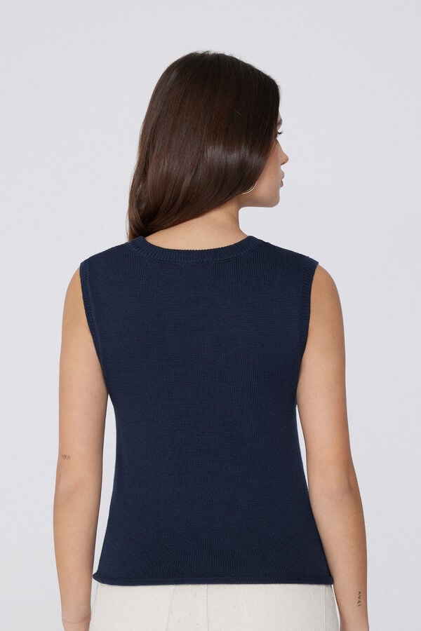 Tezenis Camiseta Tirantes Anchos Chaleco Algodón Calado