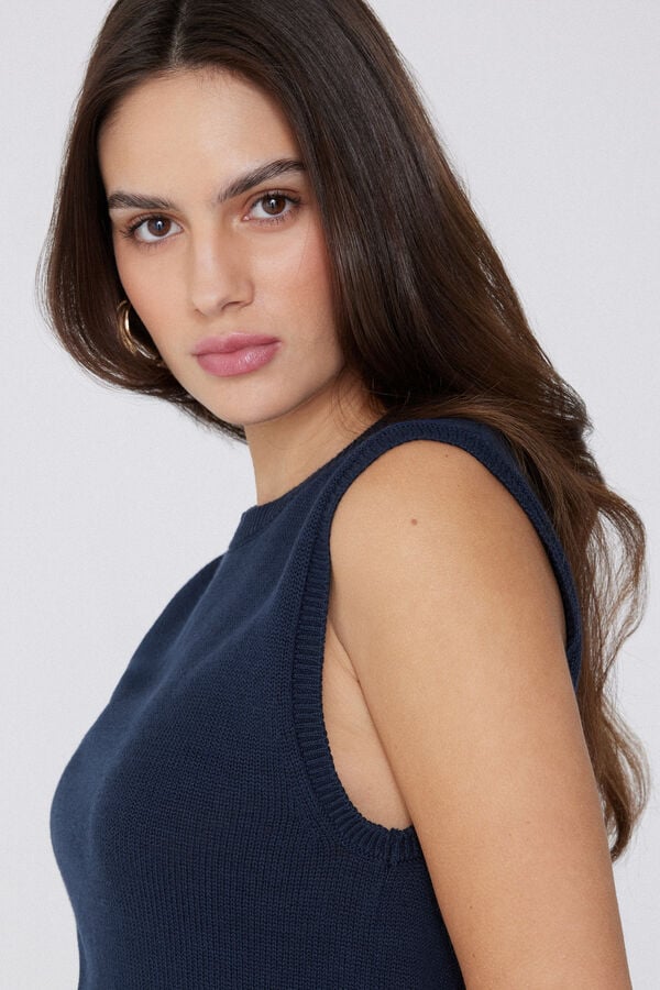 Tezenis Camiseta Tirantes Anchos Chaleco Algodón Calado