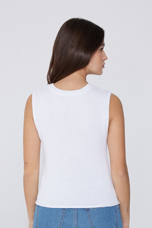 Tezenis Camiseta Tirantes Anchos Chaleco Algodón Calado