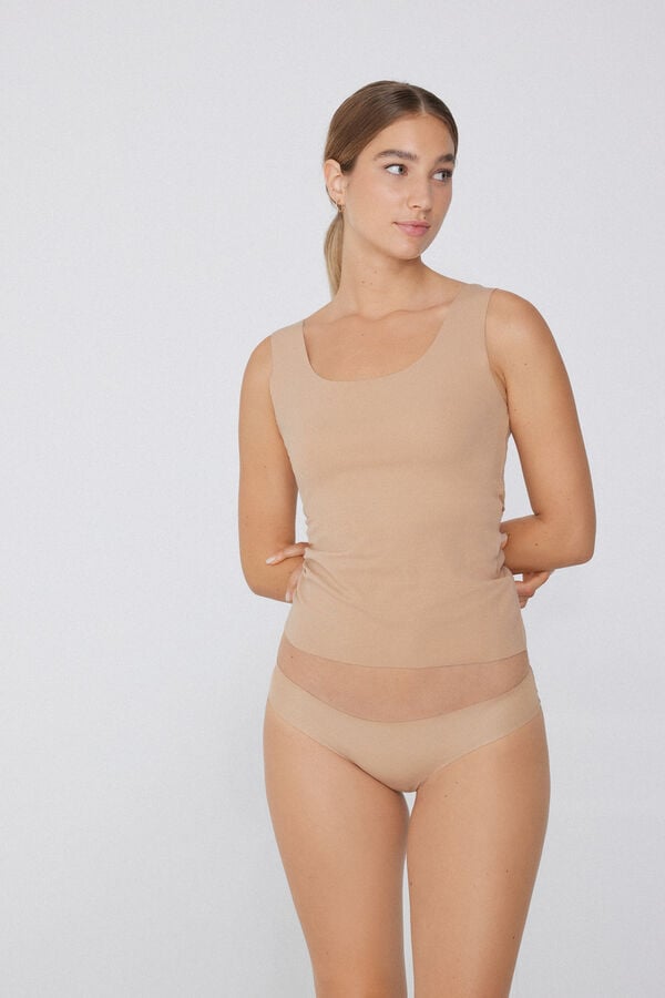 Tezenis Camiseta Tirantes Sin Costuras Algodón Orgánico