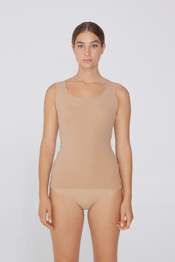 Tezenis Camiseta Tirantes Sin Costuras Algodón Orgánico