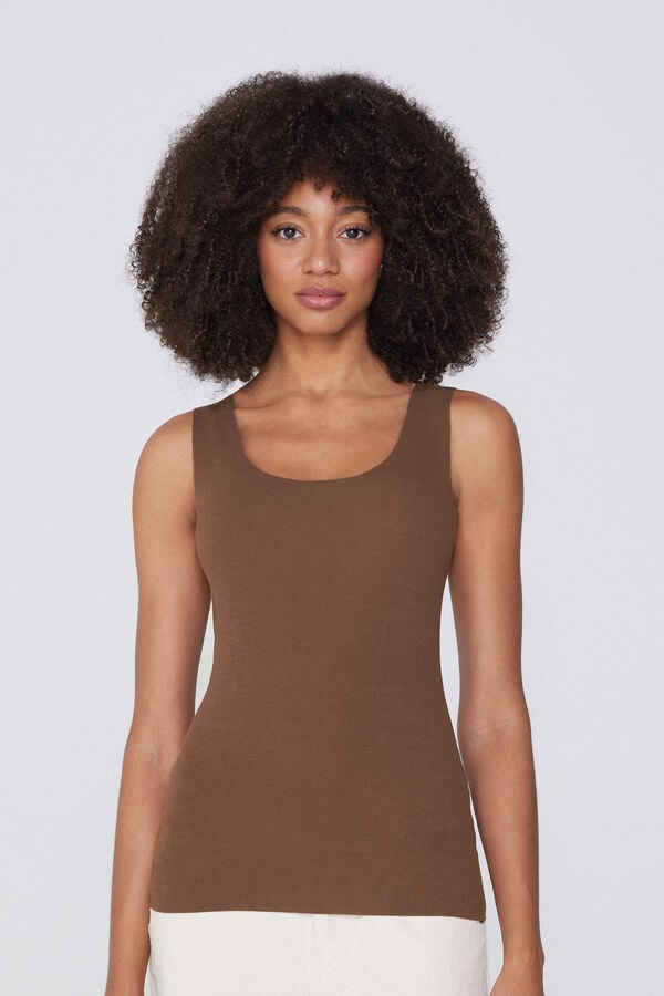 Tezenis Camiseta Tirantes Sin Costuras Algodón Orgánico