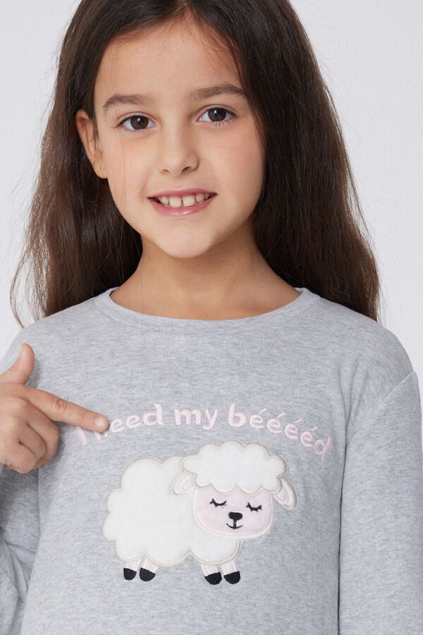 Tezenis Camisón Cuello Redondo Algodón Grueso Oveja