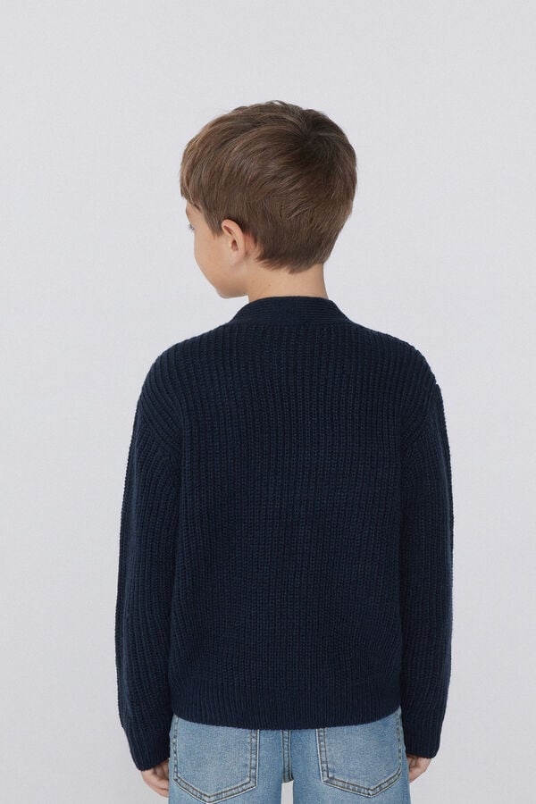 Tezenis Cárdigan De Manga Larga De Canalé Con Botones Para Niño