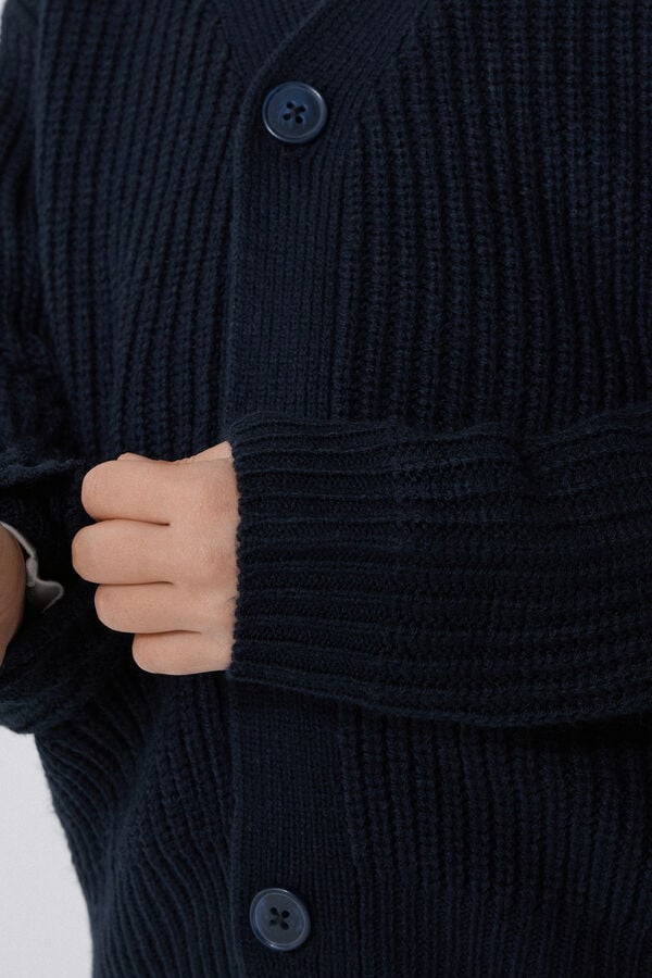 Tezenis Cárdigan De Manga Larga De Canalé Con Botones Para Niño