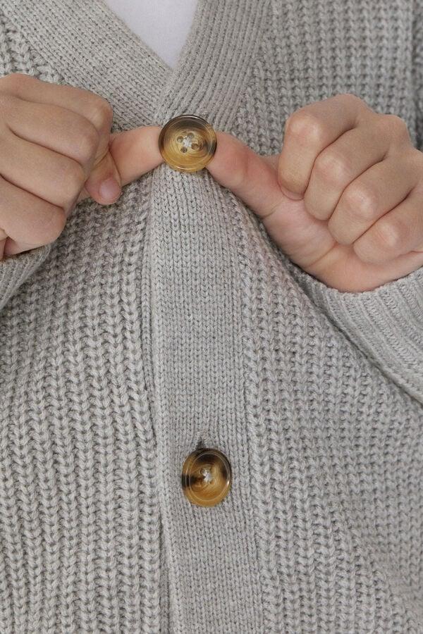 Tezenis Cárdigan De Manga Larga De Canalé Con Botones Para Niño