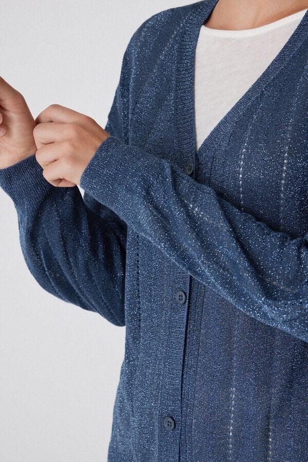 Tezenis Cárdigan De Manga Larga Laminado Con Botones