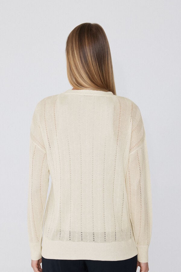 Tezenis Cárdigan De Manga Larga Laminado Con Botones