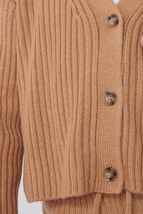 Tezenis Cárdigan Grueso De Manga Larga De Canalé Con Botones Para Niña