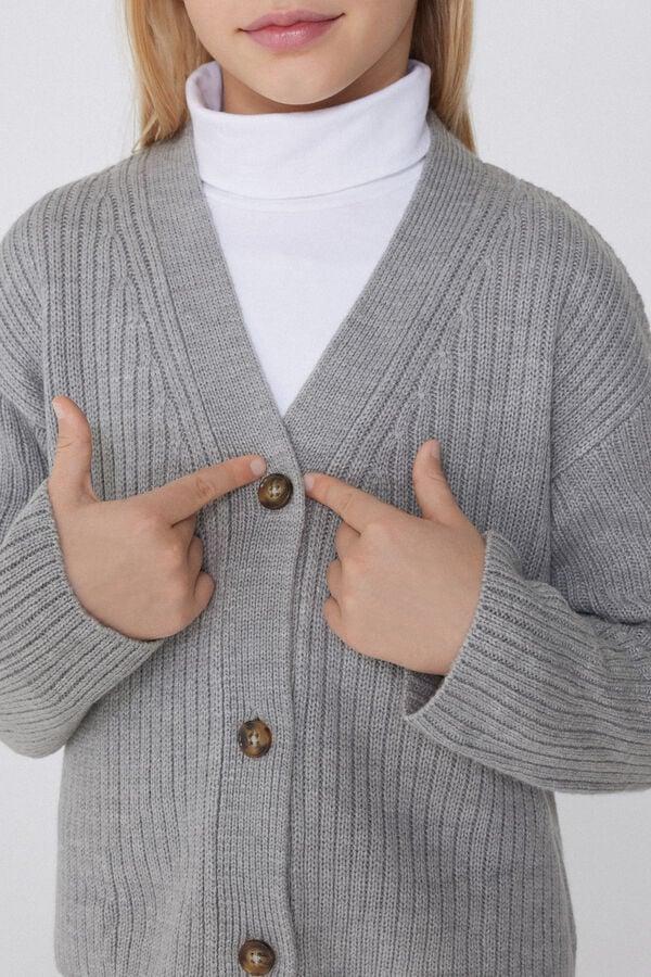 Tezenis Cárdigan Grueso De Manga Larga De Canalé Con Botones Para Niña