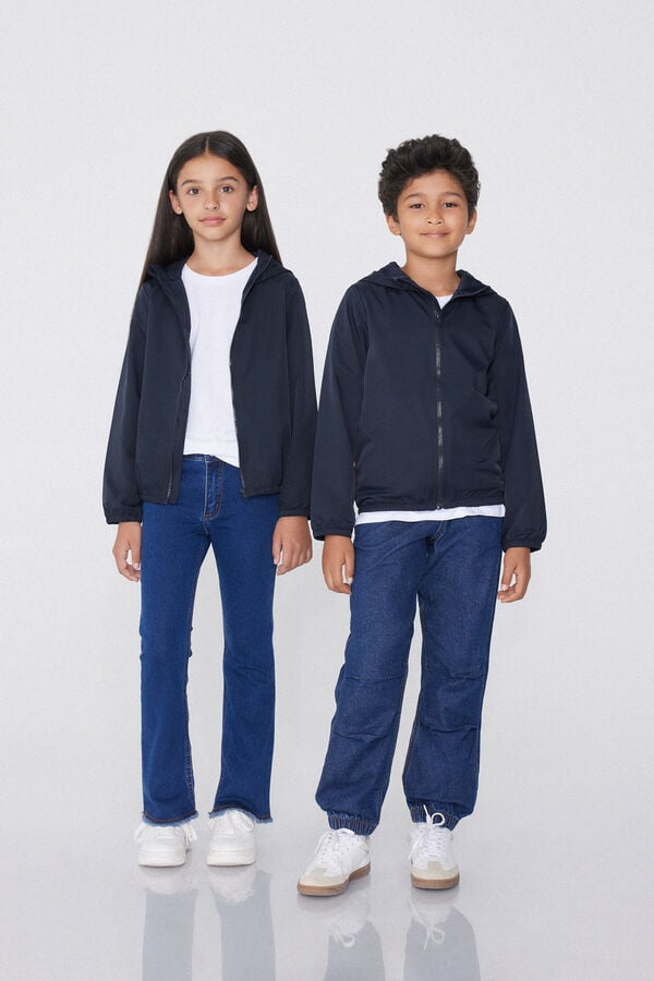 Tezenis Chaqueta Con Cremallera Y Capucha De Tejido Técnico Unisex Para Niños