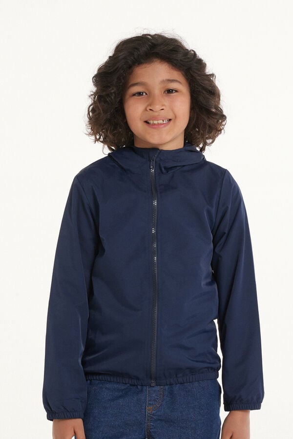 Tezenis Chaqueta con Cremallera y Capucha de Tejido Técnico Unisex para Niños