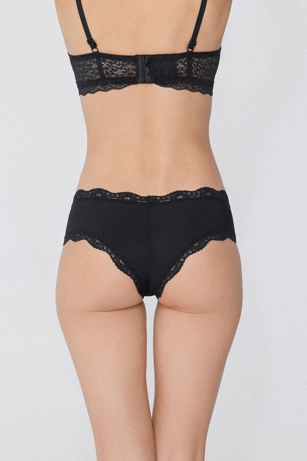 Tezenis Culotte Brasileño Microfibra Reciclada Y Encaje